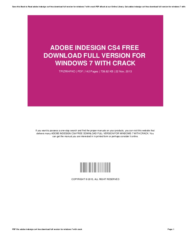 adobe indesign cs4 free download full version crack